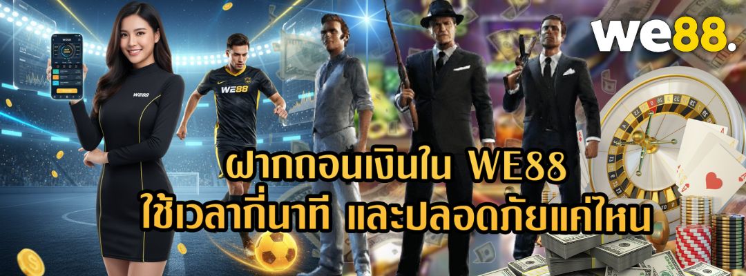 ฝากถอนเงินใน WE88 ใช้เวลากี่นาที